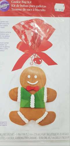 Gingerbread Man Cookie Treat Bags